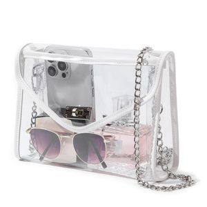 Clear Purse Stadium Aroved, Clear Crossbody Bag With Leather UwU